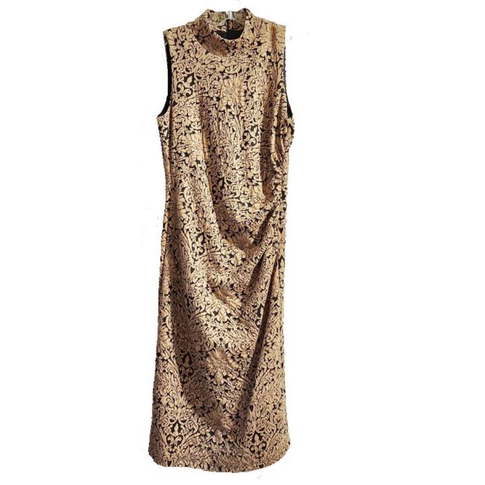 NY&Co Sleeveless, Mock neck dress, Cotton/Poly body, polyester lining, zippered